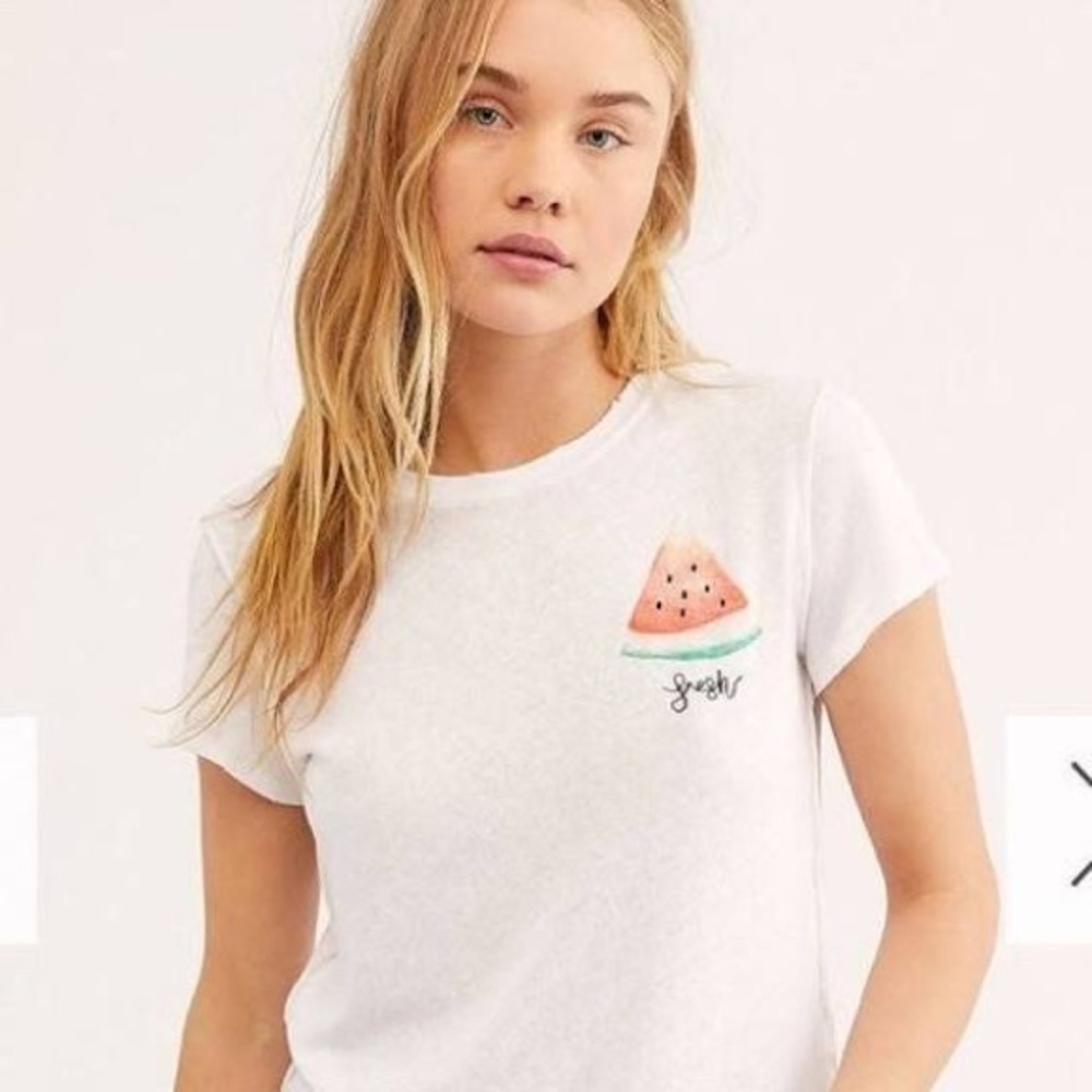 Worn Once Free People Watermelon Fruit Medley Tee